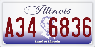 IL license plate A346836