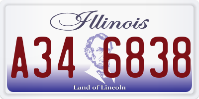 IL license plate A346838