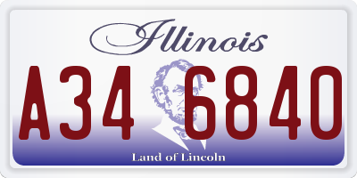 IL license plate A346840