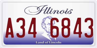 IL license plate A346843