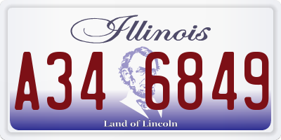 IL license plate A346849