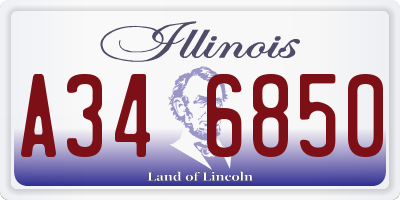 IL license plate A346850