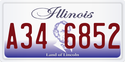 IL license plate A346852