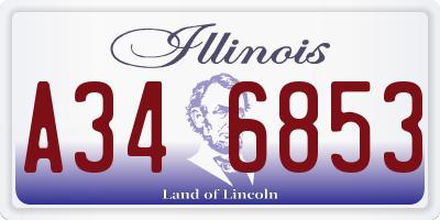 IL license plate A346853