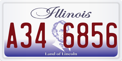 IL license plate A346856