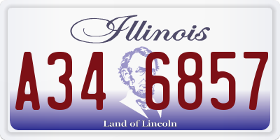 IL license plate A346857