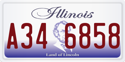 IL license plate A346858