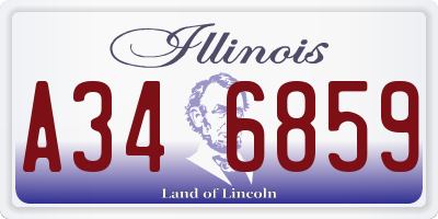 IL license plate A346859