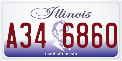 IL license plate A346860