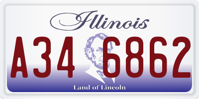 IL license plate A346862
