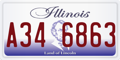 IL license plate A346863