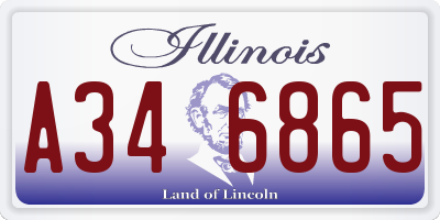 IL license plate A346865