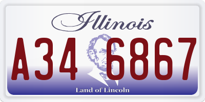 IL license plate A346867