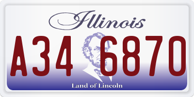 IL license plate A346870