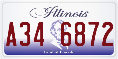 IL license plate A346872
