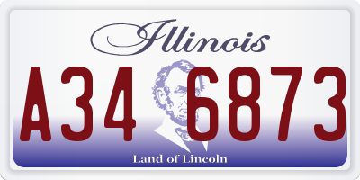 IL license plate A346873