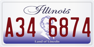 IL license plate A346874