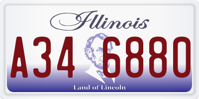 IL license plate A346880