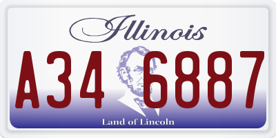 IL license plate A346887
