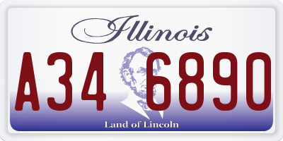 IL license plate A346890