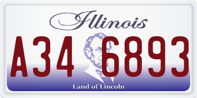 IL license plate A346893