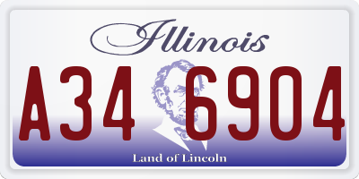 IL license plate A346904