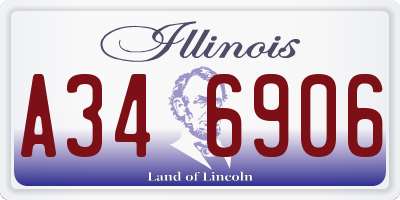 IL license plate A346906