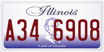 IL license plate A346908