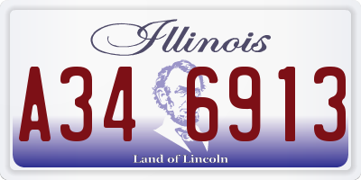 IL license plate A346913