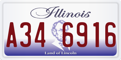 IL license plate A346916