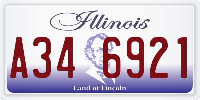 IL license plate A346921