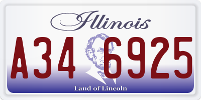 IL license plate A346925