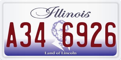 IL license plate A346926