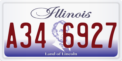 IL license plate A346927
