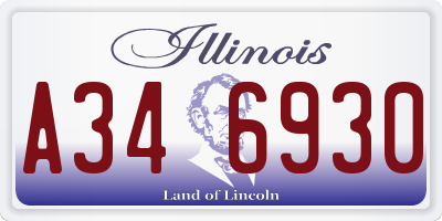 IL license plate A346930