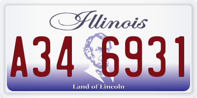 IL license plate A346931