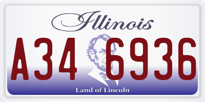 IL license plate A346936