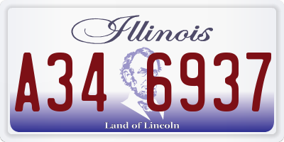 IL license plate A346937