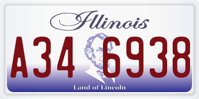IL license plate A346938
