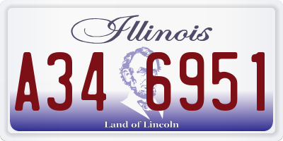 IL license plate A346951