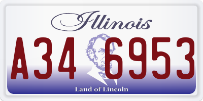 IL license plate A346953