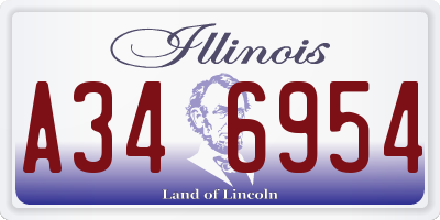 IL license plate A346954