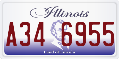 IL license plate A346955