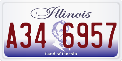 IL license plate A346957