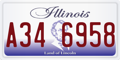 IL license plate A346958