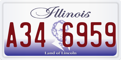 IL license plate A346959