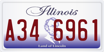 IL license plate A346961