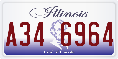 IL license plate A346964