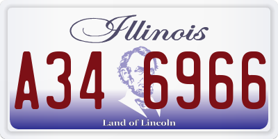 IL license plate A346966