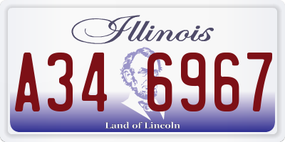 IL license plate A346967